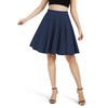 Urban CoCo Women's Basic Midi Skirt Versatile Stretchy Flared Casual