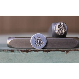 8mm Dragon Head Metal Punch Design Stamp - Supply Guy - CH-444