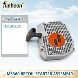 Funhoon 1125 080 2105 Recoil Starter Assembly for Stihl 034 036 MS340 MS360 Chainsaws Pull Start Assembly