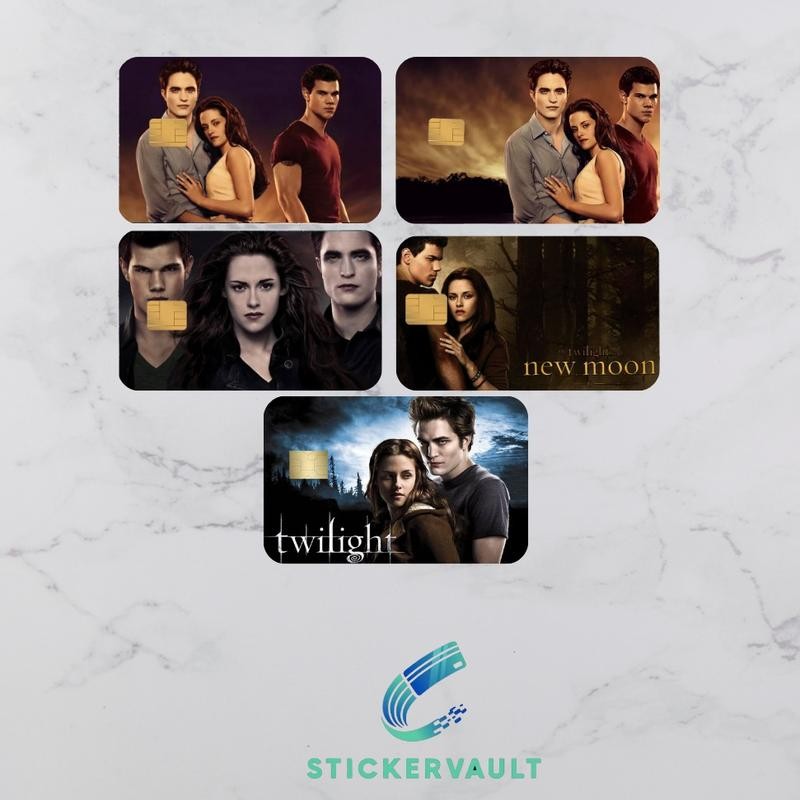Twilight Edward Bella Jacob Debit Credit Card Sticker Small Chip:_Color