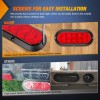Nilight LED Trailer Light Kit 6 Inch Oval Stop Turn