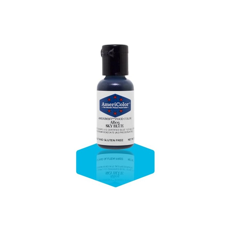 AmeriColor AmeriMist - Sky Blue Airbrush Food Color, .65 oz.