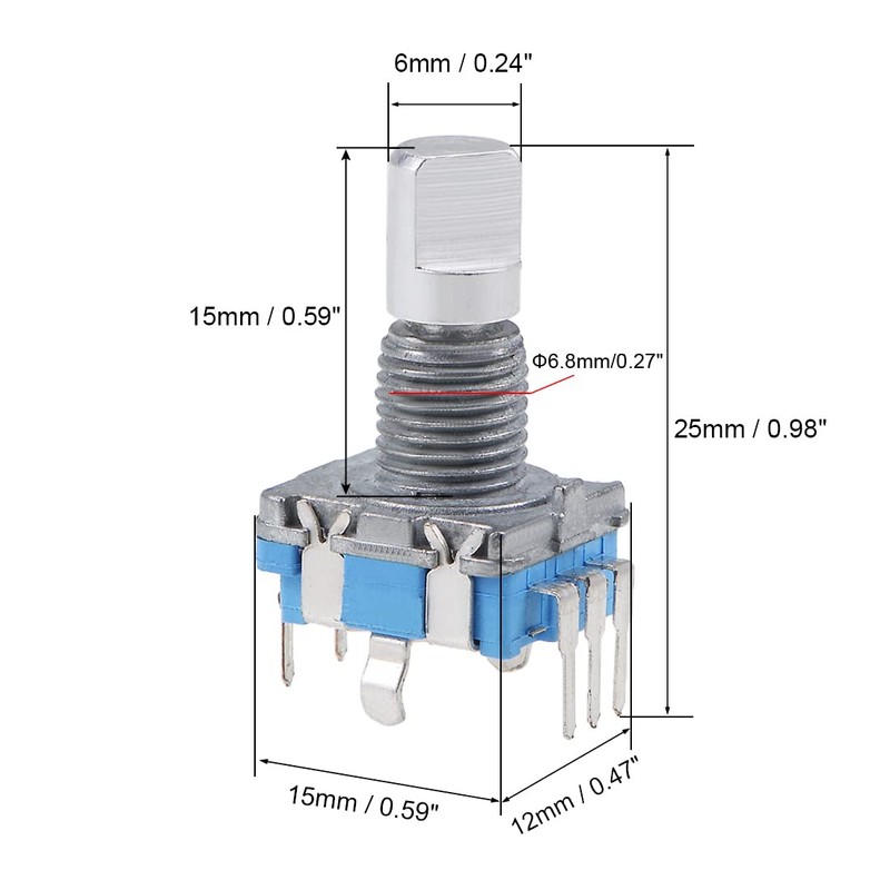 sourcing map 360 Degree Rotary Encoder Code Switch Digital EC11