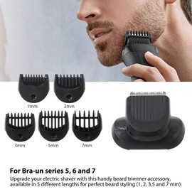 Zafina-UP Electric Replacement Shaver Trimmer Head with 1/2/3/5/7mm Combs for B-raun Series 5 5018s, 5020s, 5035s, 5049cs Models