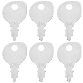 Kisangel Lawnmower Ignition Key 430-009 & 420729: Set of 6 Iron Key Fob Tractor Machines Starter Key Agricultural Equipment