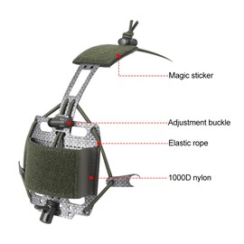 DONGKER Tactical Helmet NVG Battery Pouch,Airsoft Helmet Battery Counterweight Pouch with Hook & Loop for PVS31 Retention System