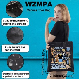 WZMPA Singer Band Fans Tote Case Band Concert Fans Gift Song Albums Reusable Grocery Bag, Sucker for You Bl Tg, Large