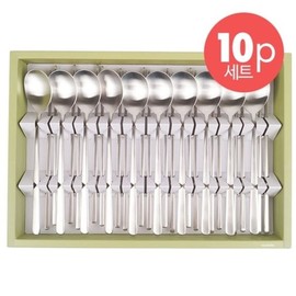 Hanil Stainless Steel Plain Satin Cutlery Set 10P / 한일스텐레스 민무늬샤틴 수저세트 10P
