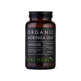 KIKI HEALTH KIKI Health - Organic Moringa Leaf Capsules 500mg - Made from 100% Organic Moringa - No Artificial Colours, Preservatives, Sweeteners or Fillers - Suitable for Vegans - 120 Capsules