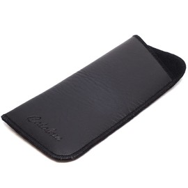 Calabria Mens Slim Half-Clip Case in Black or Brown (Black (No-Clip))