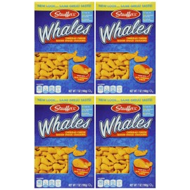 Stauffer's, Whales, Baked Cheddar Snack Crackers, 7oz Box (Pack of 4)