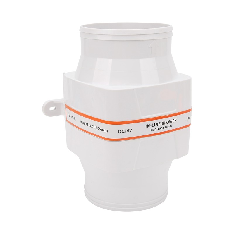 4in 270CFM Bilge Air Blower InLine Electric Waterproof White for