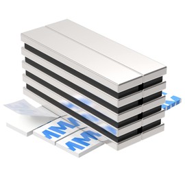 Wukong Super-Strong Neodymium Magnets, Rectangular Brick Magnets, 60 x 10 x 5 mm, 10 Pieces, Rare Earth Magnets, Very Strong Adhesion, for Magnetic Glass Boards / Magnetic Boards