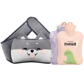 Hot Water Bag,Hot Water Bottle with Waist Cover Cartoon Warm Water Pouch for Neck and Shoulder, Back,Hand, Legs, Waist Warm