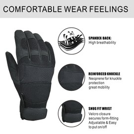 Intra-FIT Needle Puncture & Cut Resistant Gloves, Flexible and Breathable Safety Work Gloves for Men Size M