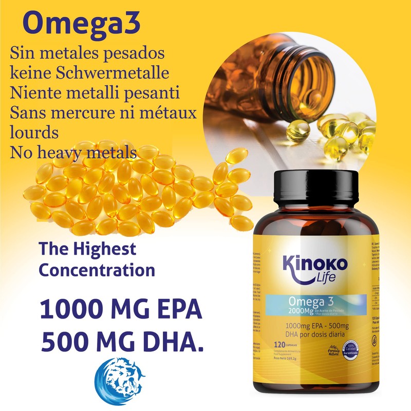 Omega 3 2000 mg | EPA 1000 mg | DHA