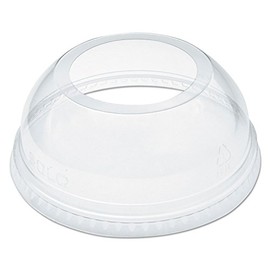 Dart DLW626 Clear Lid PET 626 Dome With Ex Lg Hole (Case of 1000), 20 oz