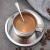 Stainless Steel Coffee Cup Set Double Walled Rustproof Modern Latte