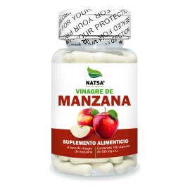 Vinagre De Manzana 100 Cápsulas Calidad Premium Natsa