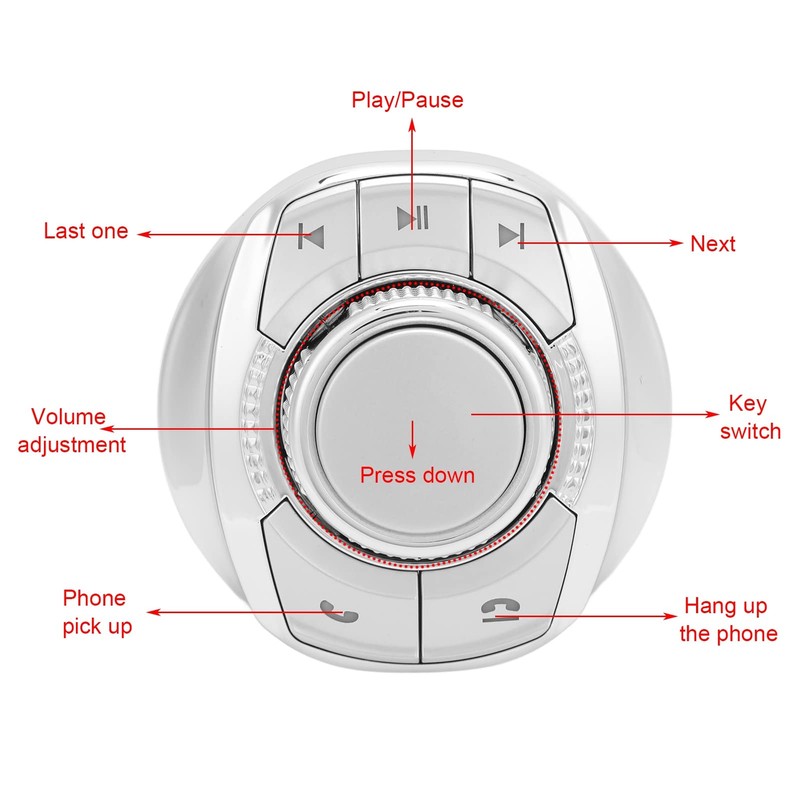 Steering Wheel Control Button, 8 Key Definition, High Strength Cup