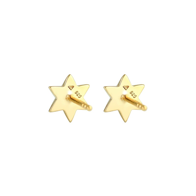 Elli Women's Stud Earrings Star Astro Vintage with Synthetic Opal