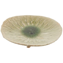 Marui Seiyo MR-3-3058 Shigaraki Ware Hechimon Serving Dish, 7.9 inches (20 cm), Lotus Leaf MR-3-3058 Green