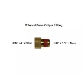 WILWOOD  Brake Caliper 220-0628 Tube Adapter Fitting 1/8"-27 to 3/8" New 874
