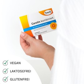 Astrid Twardy Carotin kombiniert – Nahrungsergänzung mit Betacarotin, Biotin & Pantothensäure – Für Haut, Haare & Immunsystem – Hochwertige Carotinoide für natürliche Hautpflege – 60 Tabletten