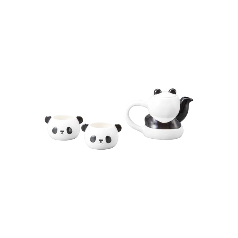 SAN4263 Cute Tableware Teapot & Tea Cup Set, Panda Parent-Child