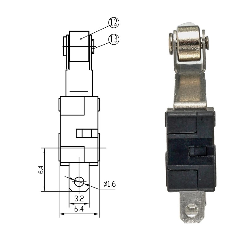 BOJACK KW4A(S) Micro Switch 5A 250V AC SPDT 1NO 1NC