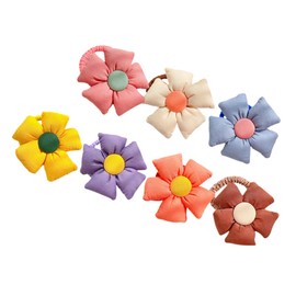 TOVINANNA 7pcs Flower Hair Ties Ponytail Holders for Teen Girls Hair Ropes for All Occasions