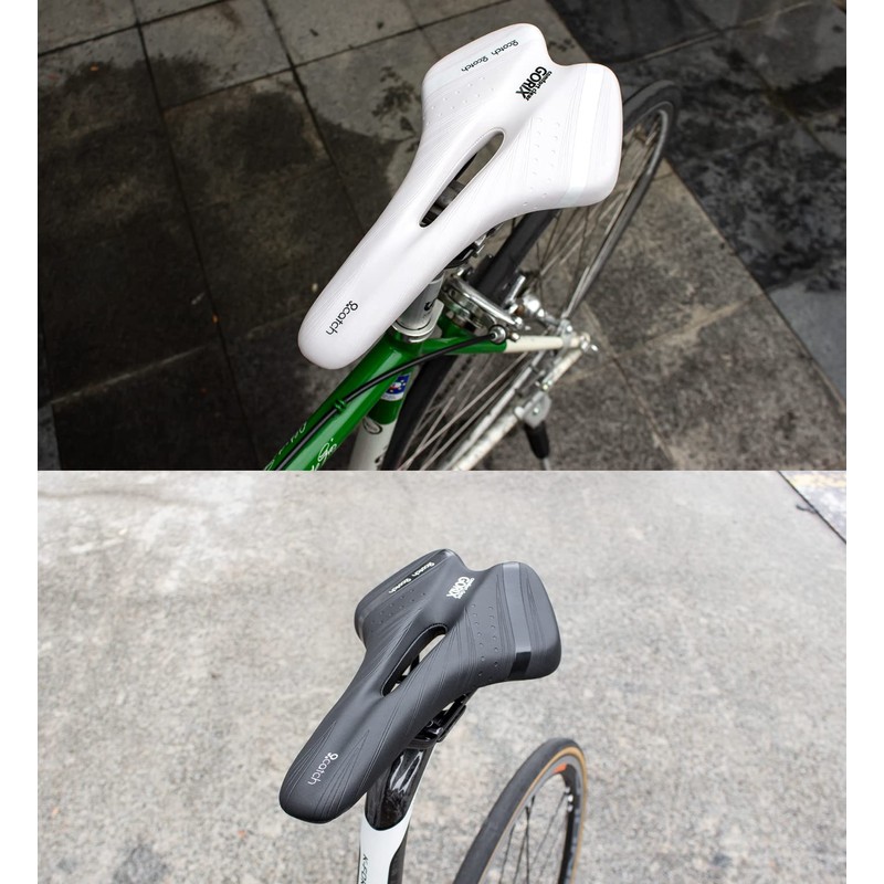 GORIX Bike Saddle Seat Comfortable Cushion with Rail Mountain Road