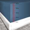 wyewye Double Fitted Sheet, Deep Blue, 135x190 cm with 40