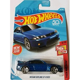 Hot Wheels 2018 50th Anniversary Then And Now Nissan Skyline GT-R R33 46/365, Blue