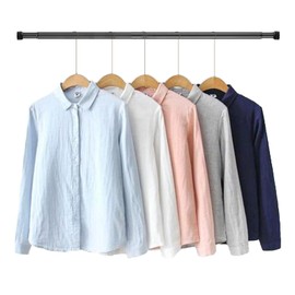 Closet Rod for Hanging Clothes, 30-92 Inch Adjustable Shower Curtain Rod Heavy Duty Wall Mount Clothes Hanging Bar for Closet, Wardrobes, Bathroom, Window, Laundry, Room Divider, Black