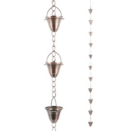 TZSSP Rain Chains Decorative Rain Chain Bell, 8-1/2 Length, Bell Style