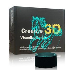 OraTrade Horse Night Light for Kids, Horse 3D Night Light Table Desk Optical Illusion Lamps 7 Color Changing Lights,Kids Boy Girl Room Decoration for Holiday Birthday Christmas [Energy Class G]