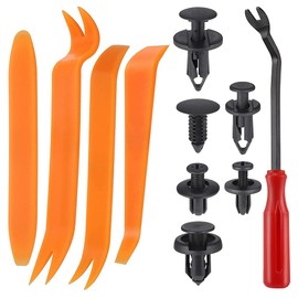 Yemetey 190 Pcs Car Trim Clips & 5 Pack Trim Removal Tools, Plastic Clips Trim Tool for Auto Interior Repair, Plastic Rivets Retainer Clips, Car Trim Removal Kit