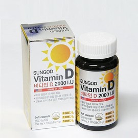 미국 썬가드 비타민D 2000IU D3 6개월 칼슘 인 흡수 US Sun Guard Vitamin D 2000 IU D3 6 Months Calcium Absorption