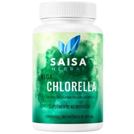 SAISA HERBAL Alga Chlorella Orgánica, 120 Cápsulas | Suplemento Alimenticio Natural | Bienestar Diario | Sin Gluten