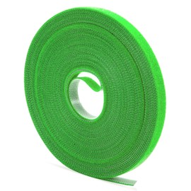 ZEXIJOW 25m Grün Pflanzenbinder Klett,Verstellbar Pflanzen Klettband Selbstklebend,10mm Kabelbinder Wiederverschließbar Plant ties Pflanzen Klettband für Pflanzen,Zum Festbinden von Pflanzen,Baum