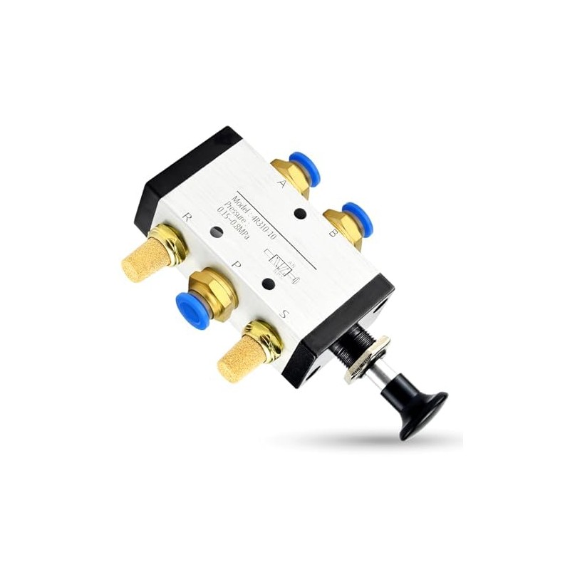 ERGAOBOY 3/8" BSP 5 Way Pneumatic Solenoid Valve with 2