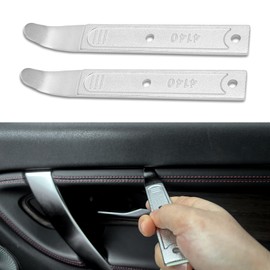 Lyxheth 2PCS 4140 Pry Tool, Trim Removal Tool, Auto Door Audio Dash Panel Popper Trim Puller, Car Accessories Metal Pry Bar for Removing Interior Trim, Paneling, Sheet Metal, Fasteners and More (2PCS)