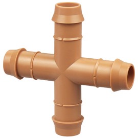 Jayee Drip Irrigation Fittings Kit for 1/2" Tubing, 18 Pieces Set (17mm)- 6 Tees, 6 Couplings, 6 Elbows - Barbed Connectors for Sprinkler Systems