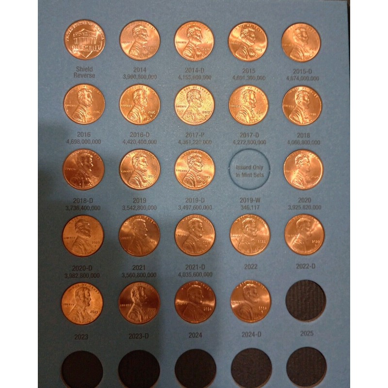 Whitman Complete UNC Set Whitman Lincoln Cents Coin Folder Starting