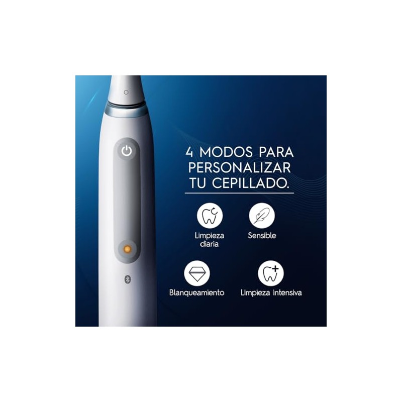 Oral Series Cepillo Dientes Eléctrico Cabezal Redondo Sensor Presión Blanco