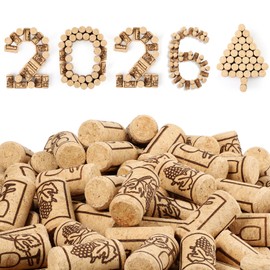 Qunclay 300 Pcs Natural Wood Wine Corks, Cork Stoppers for Wine Bottles, DIY Craft Projects, Homemade Bottling Leak-Resistant Bottle Closures (0.87" X 1.73",Straight)