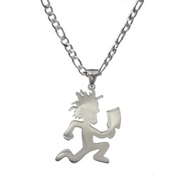 ICP necklace, Juggalo necklace, 925 sterling silver Jugallo Hatchetman Necklace, hatchetman necklace, insane clown necklaces, hatchet man chain, Hip Hop Trendy Pendant Charm for men and woman with 24"