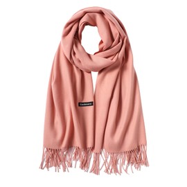MaaMgic Women's Large Soft Feel Pashmina Shawls Wraps Light Winter Scarf,Nude Pink