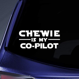 Chewie is My Co-PilotSticker Decal Notebook Car Laptop 5.5" (White)